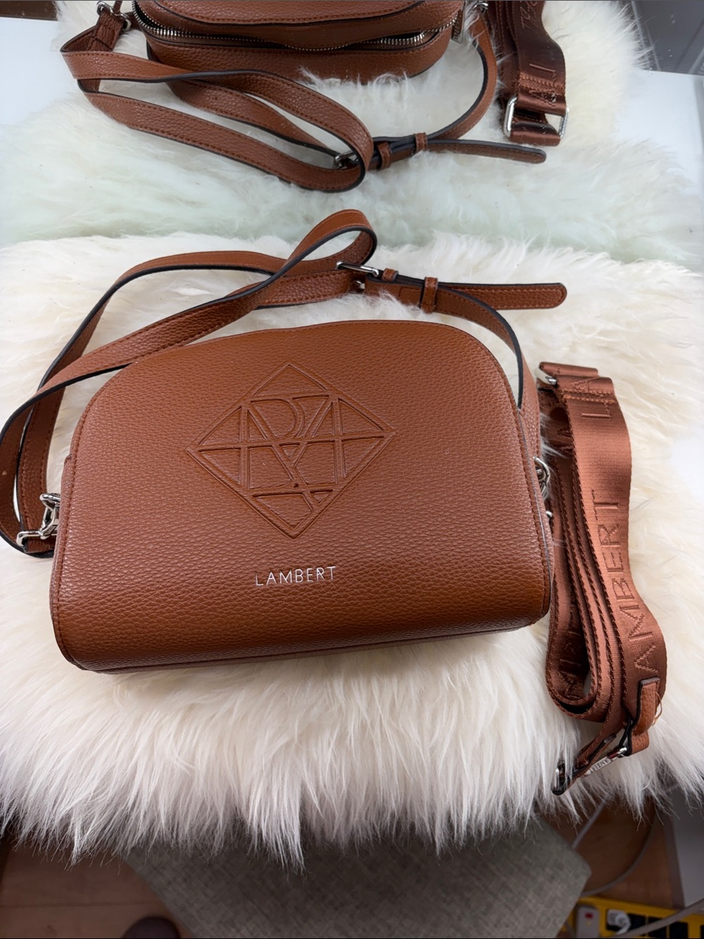 Lambert Tan Crossbody Bag with Removable Logo Strap